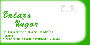 balazs ungor business card